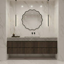 Black Round Wavy Mirrors - Brass Squiggly Mirror