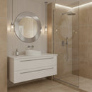 Round Silver Frame Mirror