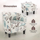Modern Accent Tub Chair and Ottoman Set with Fabric Upholstered-Beige by LJGDeals
