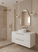 Gold Brass Arch Mirror - Handmade Brass Wall Mirror