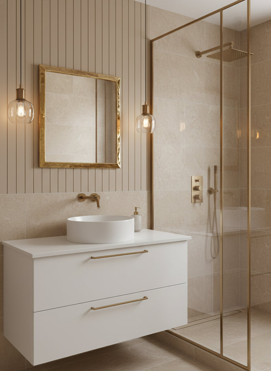 Gold Square Mirror - Unlacquered Brass Mirror, photo 3 of 13