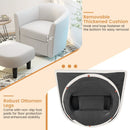 Modern Club Swivel Accent Chair with Ottoman Footrest Curved Backrest by LJGDeals