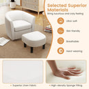 Modern Club Swivel Accent Chair with Ottoman Footrest Curved Backrest by LJGDeals