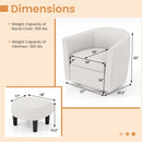 Modern Club Swivel Accent Chair with Ottoman Footrest Curved Backrest by LJGDeals