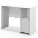 Modern Computer Desk with Cabinet-White by LJGDeals