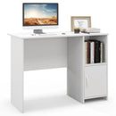 Modern Computer Desk with Cabinet-White by LJGDeals