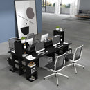 Modern Computer Desk with Storage Bookshelf and Hutch for Home Office by LJGDeals