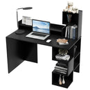 Modern Computer Desk with Storage Bookshelf and Hutch for Home Office by LJGDeals