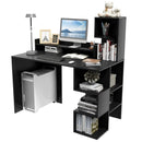 Modern Computer Desk with Storage Bookshelf and Hutch for Home Office by DirectDeals