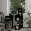 Modern Computer Desk with Storage Bookshelf and Hutch for Home Office by DirectDeals
