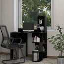 Modern Computer Desk with Storage Bookshelf and Hutch for Home Office by LJGDeals