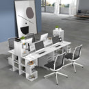 Modern Computer Desk with Storage Bookshelf and Hutch for Home Office by LJGDeals