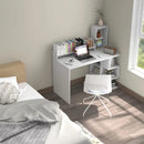 Modern Computer Desk with Storage Bookshelf and Hutch for Home Office by DirectDeals