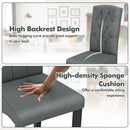 Modern Dining Chair with High Backrest High-density Sponge Cushion