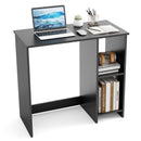 31.5 Inch Modern Home Office Desk with 2 Compartments-White by DirectDeals