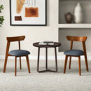 Mid-Century Modern Kitchen Chairs with Rubber Wood Frame and Padded Seat-Walunt by LJGDeals