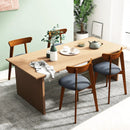 Mid-Century Modern Kitchen Chairs with Rubber Wood Frame and Padded Seat-Walunt by DirectDeals