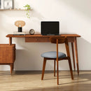 Mid-Century Modern Kitchen Chairs with Rubber Wood Frame and Padded Seat-Walunt by DirectDeals