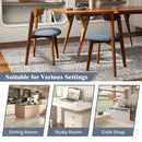 Mid-Century Modern Kitchen Chairs with Rubber Wood Frame and Padded Seat-Walunt by DirectDeals