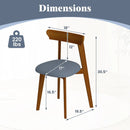 Mid-Century Modern Kitchen Chairs with Rubber Wood Frame and Padded Seat-Walunt by LJGDeals