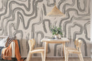 Modern Abstract Brushstroke Wallpaper - Neutral Artistic Wall Mural