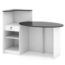 Modern Reception Desk Front Counter Desk with Oval Tabletop by LJGDeals