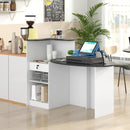 Modern Reception Desk Front Counter Desk with Oval Tabletop by LJGDeals