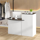 Modern Reception Desk Front Counter Desk with Oval Tabletop by LJGDeals