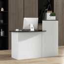 Modern Reception Desk Front Counter Desk with Oval Tabletop by LJGDeals