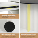 Modern Reception Desk Front Counter Desk with Oval Tabletop-Black