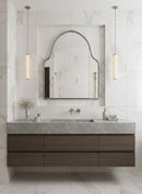 Arch Nickel Brass Frame Mirror