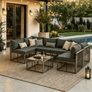 Axis 104.8" Modern Outdoor Sectional Set, 7-Piece