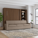 Wall Bed with Extended Sofa