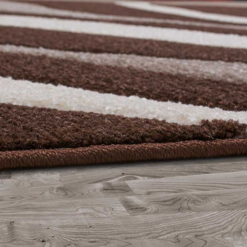 Area Rug Madeira Modern Wave Pattern - Brown Beige