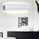 GobekUsa Modernism Style Linear Wall Sconce - Aluminum LED Wall Lamp in White - 7"/14" Wide