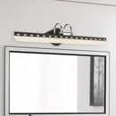 GobekUsa Modernist Acrylic Linear LED Vanity Wall Sconce - 15"/19"/23" Wide - Black/White - Curved Arm - Natural Light