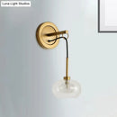 GobekUsa Modernist Oval Amber/White Glass Sconce with Brass Finish - Wall Mounted 1-Light Drop Lamp