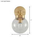 GobekUsa Rotatable Bedroom Wall Lamp in Brass with Clear Glass and Modernist Ball Design