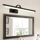 GobekUsa Modernist Style Black Finish Linear Vanity Light: 16"/22" wide LED Acrylic and Metal Wall Lamp for Bathroom - Warm/White Lighting