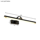 GobekUsa Modernist Style Black Finish Linear Vanity Light: 16"/22" wide LED Acrylic and Metal Wall Lamp for Bathroom - Warm/White Lighting
