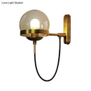 GobekUsa Modernist Black/Gold Rope Wall Sconce with Smoke Glass - 1 Light