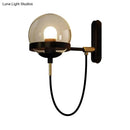 GobekUsa Modernist Black/Gold Rope Wall Sconce with Smoke Glass - 1 Light