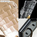 GobekUsa Black Modernist Wall Sconce with Curved Metal Arm and Clear Crystal Panel