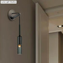 GobekUsa Modernist Black LED Wall Sconce - Crystal Tube Light Fixture for Bedroom
