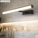 GobekUsa Modernist Metal Linear Vanity Sconce - 16"/19.5"/23.5" Wide, LED, Black/Silver, Natural Light