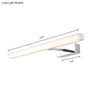GobekUsa Modernist Metal Linear Vanity Sconce - 16"/19.5"/23.5" Wide, LED, Black/Silver, Natural Light