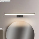 GobekUsa Modernist Metal Linear Vanity Sconce - 16"/19.5"/23.5" Wide, LED, Black/Silver, Natural Light
