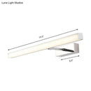 GobekUsa Modernist Metal Linear Vanity Sconce - 16"/19.5"/23.5" Wide, LED, Black/Silver, Natural Light