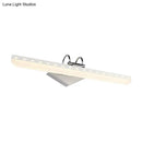 GobekUsa Modernist Acrylic Linear LED Vanity Wall Sconce - 15"/19"/23" Wide - Black/White - Curved Arm - Natural Light
