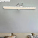 GobekUsa Modernist Acrylic Linear LED Vanity Wall Sconce - 15"/19"/23" Wide - Black/White - Curved Arm - Natural Light